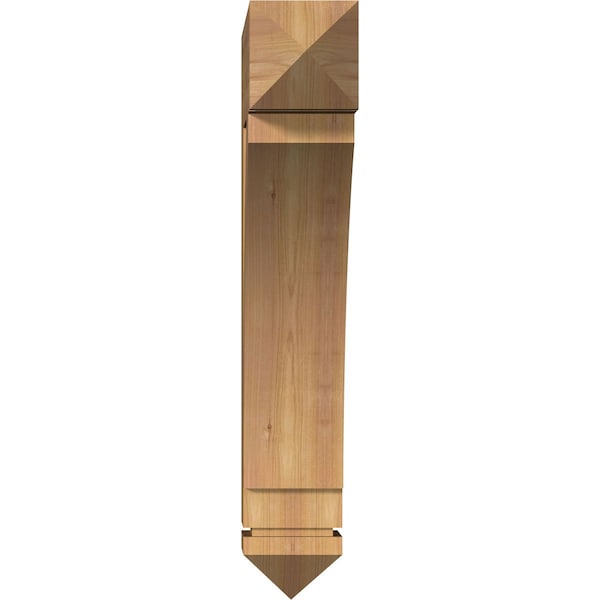 Thorton Arts & Crafts Smooth Bracket, Western Red Cedar, 5 1/2W X 24D X 32H